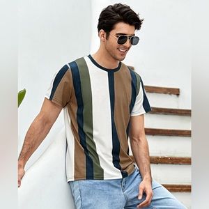 Summer Striped T-Shirt For Men